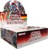 A product shot of a Yu-Gi-Oh! Burst Protocol booster box and a display box. Produktbild-Vorschau