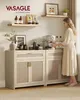 VASAGLE Küchenschrank im Boho-Stil, Türen Rattan-Optik, Produktbild-Vorschau 1