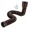 A brown flexible downspout extension and three screws on a white background. Anteprima dell’immagine prodotto