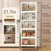 5 couches Armoire pliablePolyvalente en plastique，Armoires Voir les images du produit 2