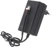 A black power adapter with a cable and plug. Produktbild-Vorschau