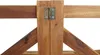 A close-up view of a wooden gate or fence section, showing the hinges connecting two wooden panels. Náhled obrázku produktu