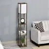Lampa podłogowa HOMCOM z półkami, lampa podłogowa do salonu Podgląd zdjęcia produktu 2