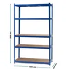 Wiltec sada 2x těžkých regálů 120x60x204cm, 200kg/úroveň, Náhled obrázku produktu 6
