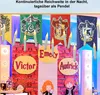 A Harry Potter-themed party decoration with banners, name signs, and floating LED candles. Produktbild-Vorschau