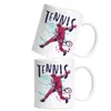 Tennis Tasse Weiß Tennisschläger Spieler Spiel Spielball Produktbild-Vorschau 2