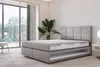 TRADA Mallorca Boxspringbett 140x200 Grau Pocket Matratze Produktbild-Vorschau 1