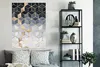 MuchoWow® Poster Würfel - Gold - Muster 90x120 cm - Produktbild-Vorschau 4