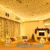 LED-Lichtvorhang 6x3 m, 600 LEDs, 8 Modi, IP65, mit Stecker Productafbeelding-voorbeeld