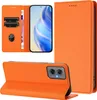Litchi Leder Handyhülle für Motorola Moto G55 Wallet Produktbild-Vorschau 3