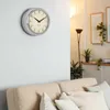LS-LebenStil Nostalgische Metall Wanduhr Silber 23cm Rund Produktbild-Vorschau 3