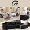 VASAGLE Modulares Sofa, Ecksofa mit Liege rechts, 242 cm Produktbild-Vorschau 3