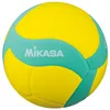 A yellow and teal volleyball with the Mikasa logo. Anteprima dell’immagine prodotto