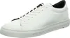 A single white leather sneaker is shown from a side angle against a white background. Voir les images du produit