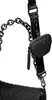 Close-up of a black handbag with a chain strap and a small attached pouch. Produktbild-Vorschau