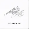 MuchoWow® Mauspad Mousepad Belgien - Ostende - Stadtplan - Produktbild-Vorschau 1