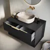 Badplaats Waschbeckenunterschrank Rimini 80 x 46 cm Schwarz Produktbild-Vorschau 4