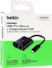 The image shows the retail packaging of a Belkin USB-C to Ethernet + Charge Adapter. Produktbild-Vorschau