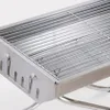 Klappbarer tragbarer Holzkohlegrill BBQ aus Stahl Garten Produktbild-Vorschau 9