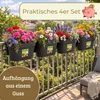 4er Set Geländerkasten Balkon mit Wasserspeicher Blumentopf Produktbild-Vorschau 9