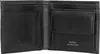 An open black leather wallet showing the interior compartments. Voir les images du produit