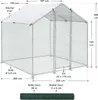 Juskys Freilaufgehege 2x2x2m - Metall Hühnerstall 4 m² mit Produktbild-Vorschau 5