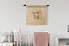 MuchoWow® Wandteppich Wandbehang Skizze - Leonardo da Vinci Produktbild-Vorschau 1