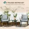 Outsunny 3tlg. Gartenmöbel Set, Balkon-Set inkl. 1 Tisch, 2 Produktbild-Vorschau 4