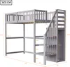MODFU Hochbett Kinderbett 90x200cm mit Rausfallschutz, Produktbild-Vorschau 4