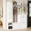 Garderoben-Set mit Spiegel, 3 Schuhkippern, 1 Schublade & Produktbild-Vorschau 3