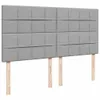 Boxspringbett mit Matratze Hellgrau 200x200 cm Stoff Produktbild-Vorschau 9