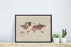 MuchoWow® MuchoWow® Gerahmtes Poster Weltkarte - Holz - Produktbild-Vorschau 5