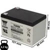 Yuasa Blei-Akku REC14-12 Pb 12V / 14Ah Zyklenfest, Faston Produktbild-Vorschau 2
