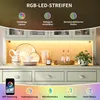 Mobile porta libreria moderna con illuminazione RGB a LED, Anteprima dell’immagine prodotto 2