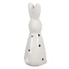 Clayre & Eef Figur Kaninchen 13 cm Weiß Schwarz Keramik Produktbild-Vorschau 3