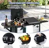 An outdoor bar cart with drinks and fruit, set up on a patio. Podgląd zdjęcia produktu