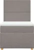 Boxspringbett mit Matratze Taupe 90x200 cm Stoff Produktbild-Vorschau 4