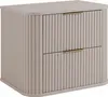 A beige bathroom cabinet with two drawers and gold handles, shown against a white background. Náhled obrázku produktu