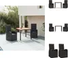 vidaXL 3-tlg. Garten-Essgruppe Schwarz Poly Rattan & Produktbild-Vorschau 1