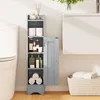COSTWAY Mobiletto da toilette, mobiletto da bagno stretto, Anteprima dell’immagine prodotto 2