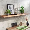 Etagère murale en acacia massif 140 cm | Wohnling Voir les images du produit 2
