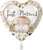 18"/Ø43cm Herz Folienballon  "Just Married" Produktbild-Vorschau 2