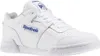 A white Reebok sneaker with blue accents. Produktbild-Vorschau