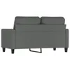 Möbel 2-Sitzer-Sofa Dunkelgrau 120 cm Stoff - Klassische Produktbild-Vorschau 5