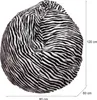 Sackpouf mit Zebra-Muster, schwarz-weiß, Maße 80 x 120 x 80 Produktbild-Vorschau 3