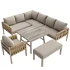 A beige outdoor furniture set on a white background. Produktbild-Vorschau