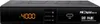 A black digital satellite receiver is shown from the front on a white background. Produktbild-Vorschau