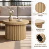 Couchtisch Rund Holzoptik, MDF, Ø 60 x 40 cm Produktbild-Vorschau 3