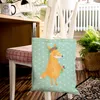 Mr. & Mrs. Panda Tote Bag Fuchs Blumen - Türkis Pastell - Produktbild-Vorschau 4