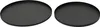 Dekoratives Tablett rund Metall 30-35cm Schwarz matt 2er Produktbild-Vorschau 3